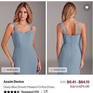 Azazie Dusty Blue Bridesmaids Dress